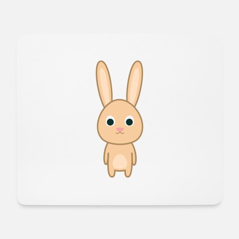 Hase - Mousepad (Querformat) - Weiß