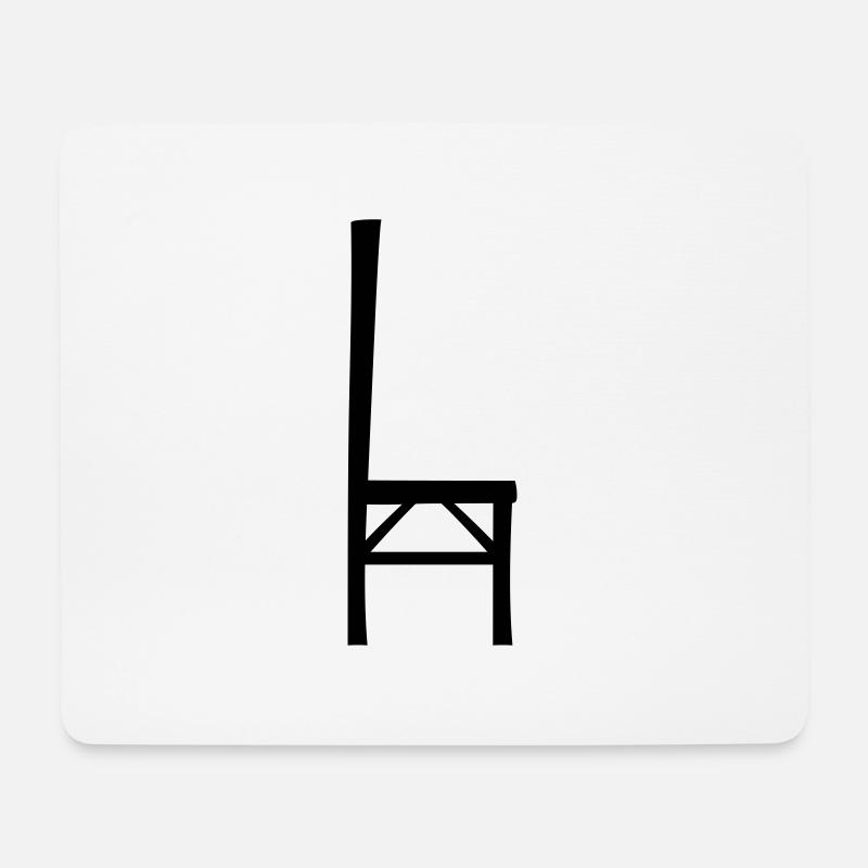Chair Silhouette Design - Mouse Pad (horizontal) - white