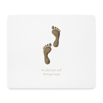 Wangerooge Sand - Mousepad (Querformat) - Weiß - Vorne