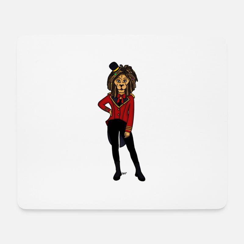 Löwin aus "Kojo in der Handchirurgie" - Mousepad (Querformat) - Weiß