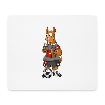 Swiss Fan Lama - Mouse Pad (horizontal) - white - Front