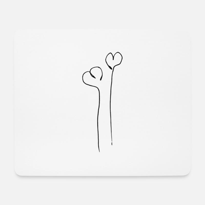 TWO HEARTS - Mouse Pad (horizontal) - white