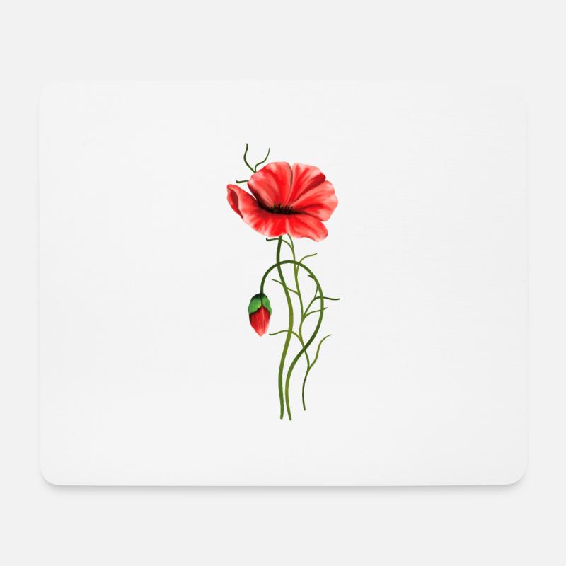 Blumen - Mousepad (Querformat) - Weiß