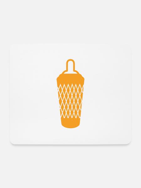 Gerippte Babyflasche – Frankfurter Geripptes - Mousepad (Querformat) - Weiß