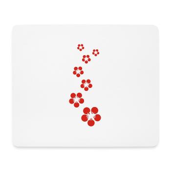 kirschblüten - Mousepad (Querformat) - Weiß - Vorne