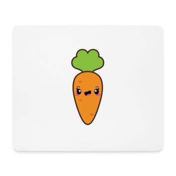 Niedliche Karotte Möhre - Mousepad (Querformat) - Weiß - Vorne