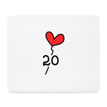 20 ANS. ANNIVERSAIRE. HAPPY BIRTHDAY. JOYEUX ANNIV - Tapis de souris (format paysage) - blanc - Devant