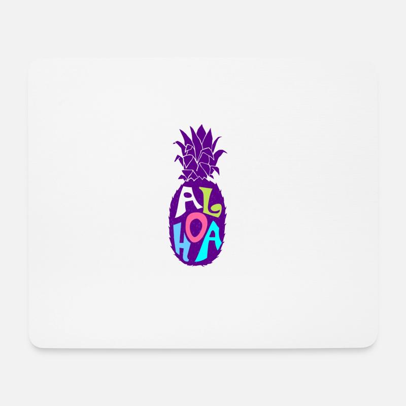 Aloha Ananas für den Urlaub - Mousepad (Querformat) - Weiß