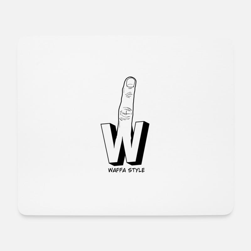 Waffa Style Logo - Mousepad (Querformat) - Weiß