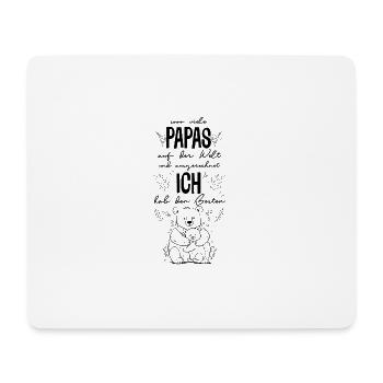 So viele Papas auf der Welt Vatertag Geschenk - Mousepad (Querformat) - Weiß - Vorne