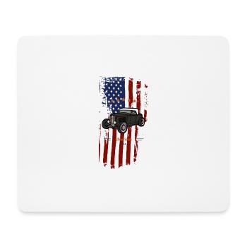 Hot Rod - Tapis de souris (format paysage) - blanc - Devant