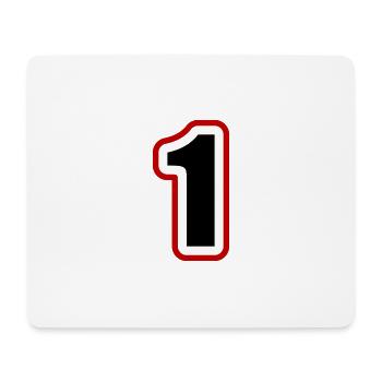 1 Zahl College - Mousepad (Querformat) - Weiß - Vorne