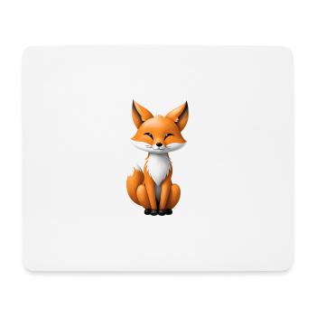 Illustration de renard mignon - Tapis de souris (format paysage) - blanc - Devant