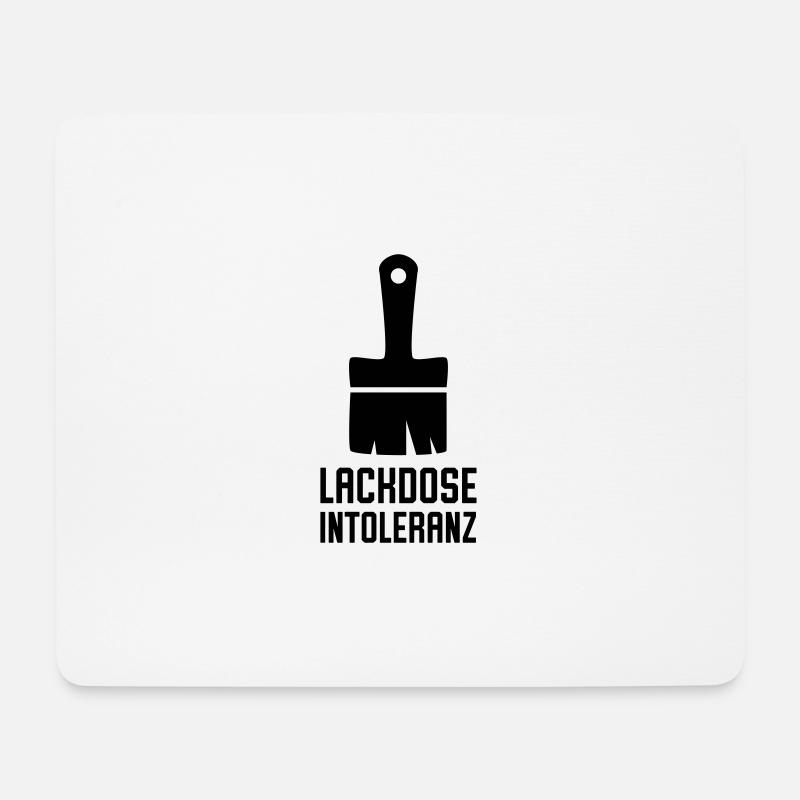 lackdose intoleranz | laktose maler pinsel lustig - Mousepad (Querformat) - Weiß