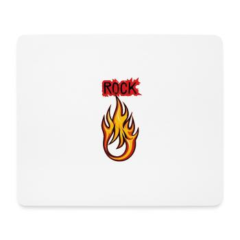 Rock Feuer & Flamme - Mousepad (Querformat) - Weiß - Vorne