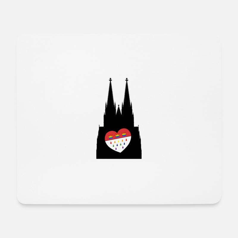 Kölner Dom Gay LGBT Gay Pride Equality - Mousepad (Querformat) - Weiß