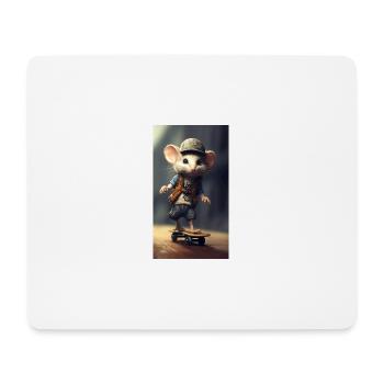 Skatermaus - Mousepad (Querformat) - Weiß - Vorne