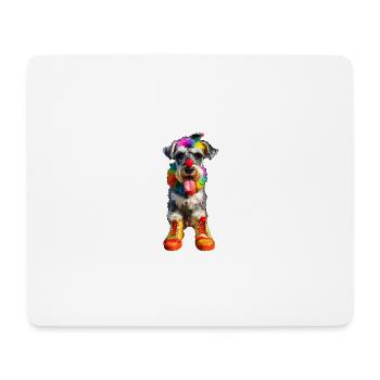 Schnauzer Clown - Mouse Pad (horizontal) - white - Front