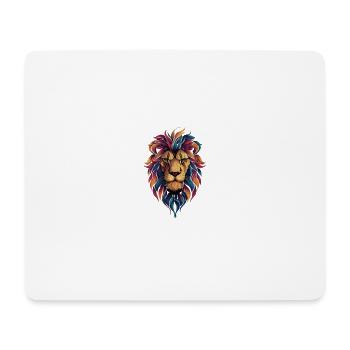 Prism Lion Head Blaze of Color - Mouse Pad (horizontal) - white - Front