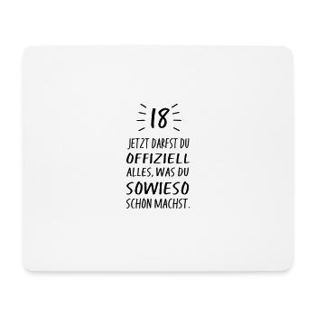 18 - Mousepad (Querformat) - Weiß - Vorne