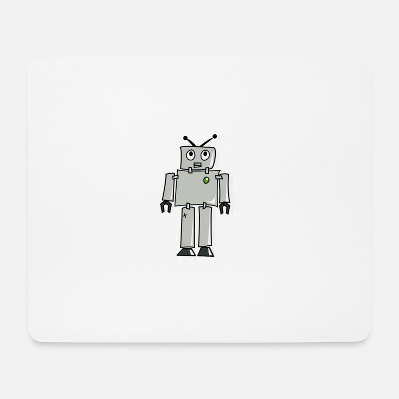 Roboter - Mousepad (Querformat) - Weiß