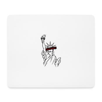 Freiheitsstatue – Liberté toujours! Punk Design - Mousepad (Querformat) - Weiß - Vorne