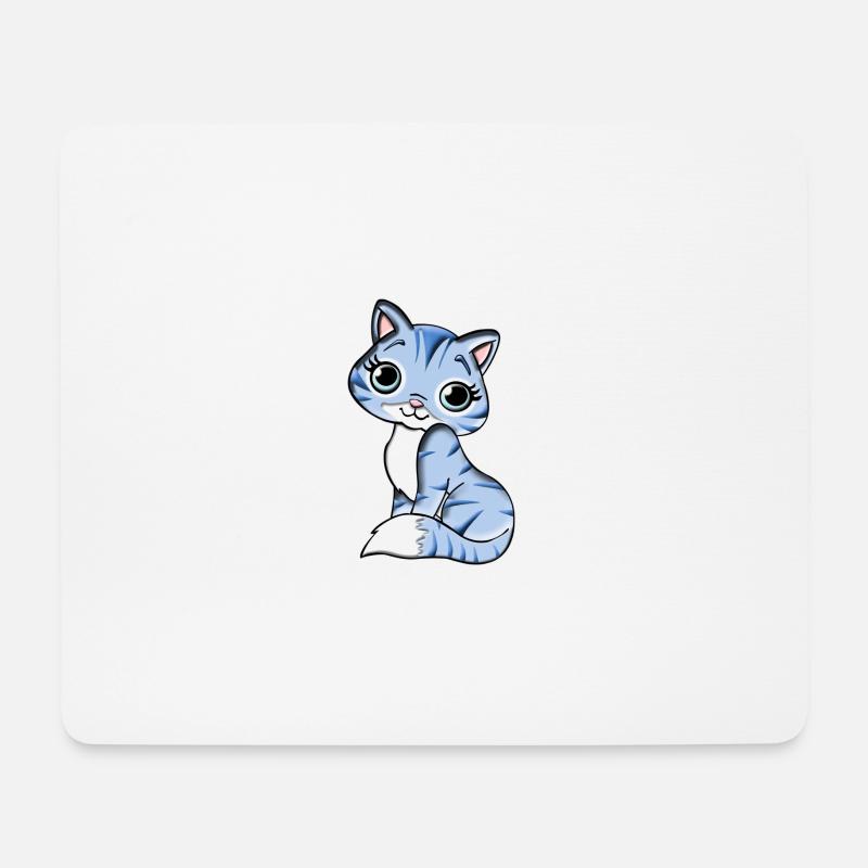 Kätzchen - süße Illustration - Mousepad (Querformat) - Weiß