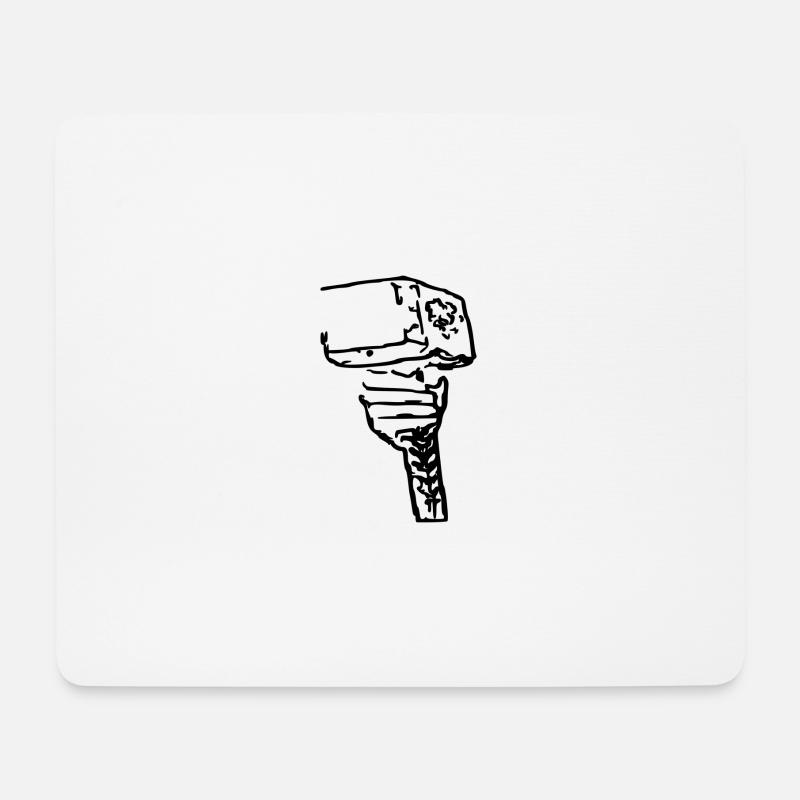 Thor's Hammer - Mouse Pad (horizontal) - white
