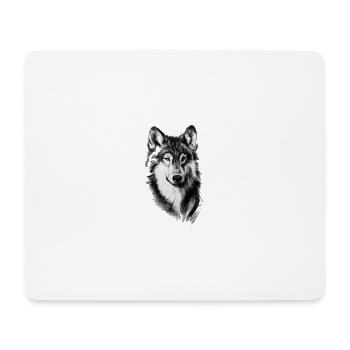 Wolf - Mousepad (Querformat) - Weiß - Vorne