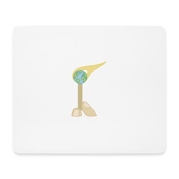 Brennende Welt - Mousepad (Querformat) - Weiß - Vorne
