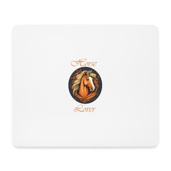 Amoureux des chevaux - Tapis de souris (format paysage) - blanc - Devant