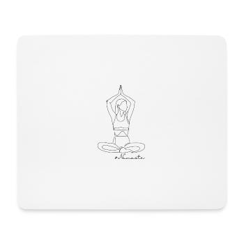 Namaste, Frau, Yoga - Mousepad (Querformat) - Weiß - Vorne