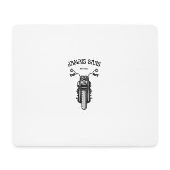 Jamais sans ma moto - Tapis de souris (format paysage) - blanc - Devant