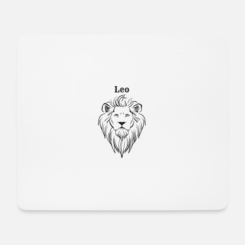 Leo - Mousepad (Querformat) - Weiß