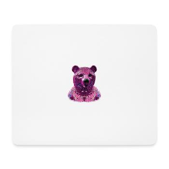 Bear,Sequins,Pink Bear,Shiny - Mouse Pad (horizontal) - white - Front