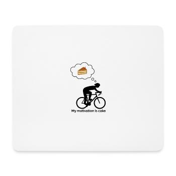 Ma motivation est le gâteau - Tapis de souris (format paysage) - blanc - Devant