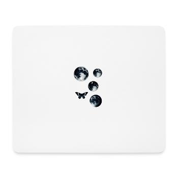 planeten,schmetterling,mond,illustration,planet - Mousepad (Querformat) - Weiß - Vorne
