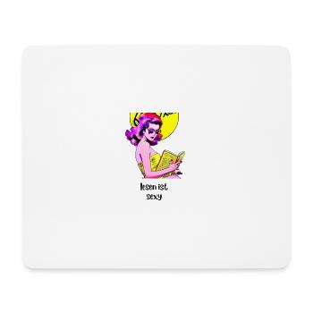 Lesen ist sexy - Mousepad (Querformat) - Weiß - Vorne