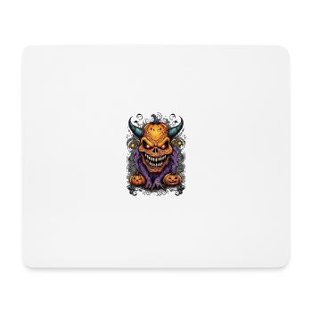 Halloween Demon with Pumpkin Head - Mouse Pad (horizontal) - white - Front