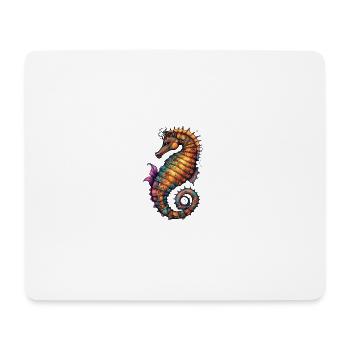 Ornamental Seahorse Sea of Colors - Mouse Pad (horizontal) - white - Front