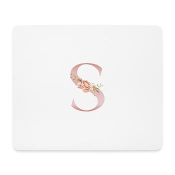 S Pastel Floral on Garment - Mouse Pad (horizontal) - white - Front