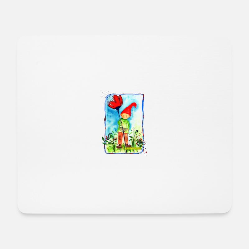 Zwerg - Mousepad (Querformat) - Weiß