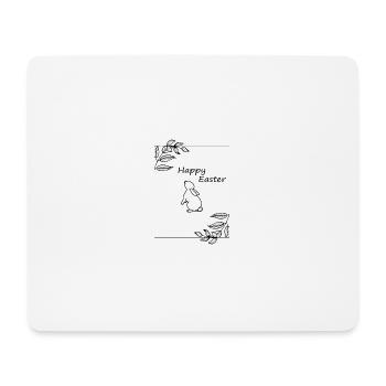 Frohe Ostern Geschenkidee Happy Easter - Mousepad (Querformat) - Weiß - Vorne