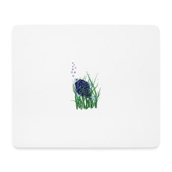 Abstrakter Fisch im Unterwasser Seegras Design - Mousepad (Querformat) - Weiß - Vorne