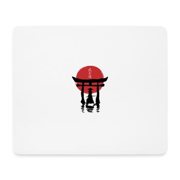 Bushido - La Voie des Samouraïs - Tapis de souris (format paysage) - blanc - Devant