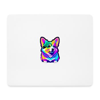 Corgi süßer Hund bunt - Mousepad (Querformat) - Weiß - Vorne