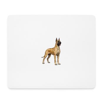 Illustration vintage de Dogue Grand – Élégance & Puissance - Tapis de souris (format paysage) - blanc - Devant