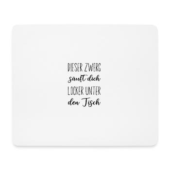 Schwarzweiß Quadrat Minimal - Mousepad (Querformat) - Weiß - Vorne