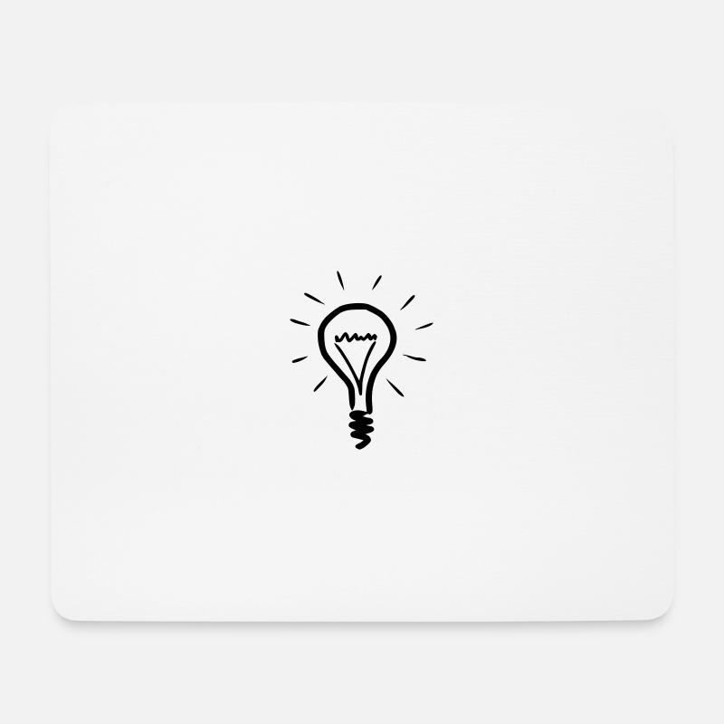 Sketch light bulb - Mouse Pad (horizontal) - white