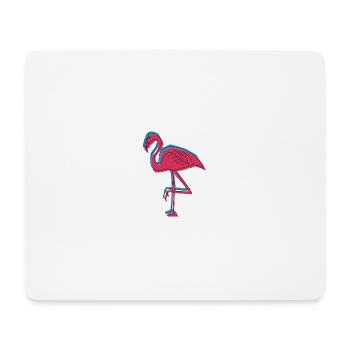 Idée cadeau Flamingo - Tapis de souris (format paysage) - blanc - Devant